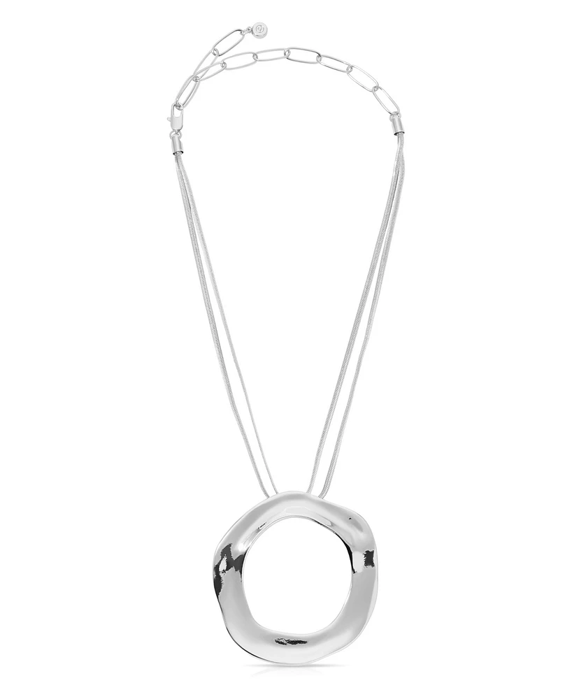 Ettika Plated Open Circle Statement Necklace