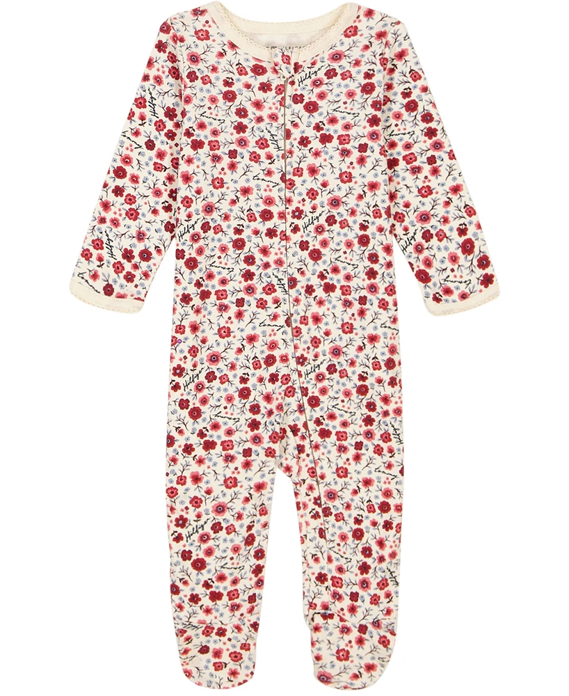 Tommy Hilfiger Baby Girl Ditsy Floral Footsie Coverall