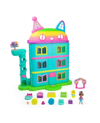 Gabby's Dollhouse Rainbow Celebration Dollhouse, 15pc