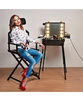 Byootique Rolling Makeup Case Inch Led Lighted Mirror Cosmetic Travel Trolley