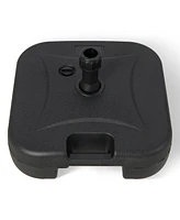 Skonyon Fillable Patio Umbrella Base with Handle Fit 1.5 Inch Umbrella Poles-Black
