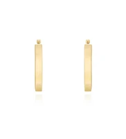 The Lovery Large Square Tube Hoop Earrings 14K Gold