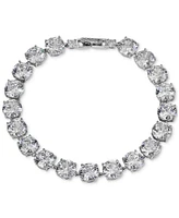 Eliot Danori Silver-Tone Cubic Zirconia Hinge Bracelet