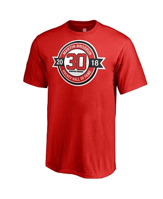 Fanatics Big Boys and Girls Martin Brodeur Red New Jersey Devils Hall of Fame T-Shirt