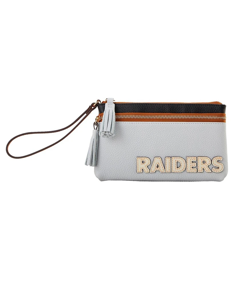 Dooney & Bourke Las Vegas Raiders Infield Double-Zip Wristlet