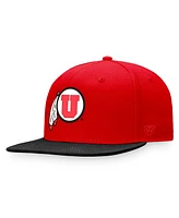 Top of the World Men's Red Utah Utes Fundamental Snapback Hat