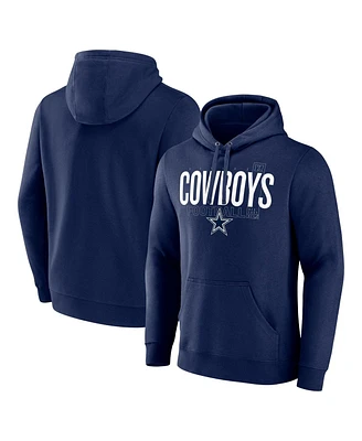 Fanatics Men's Navy Dallas Cowboys Pylon Outline Pullover Hoodie