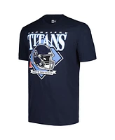 New Era Men's Navy Tennessee Titans Big Tall Helmet T-Shirt