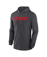 Nike Men's Anthracite Georgia Bulldogs Sideline Hoodie Performance Long Sleeve T-Shirt