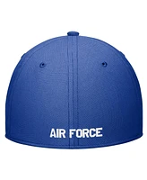 Nike Men's Royal Air Force Falcons 2024 Sideline Rise Swoosh Flex Hat