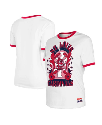 New Era Women's White St. Louis Cardinals Oversized Ringer T-Shirt