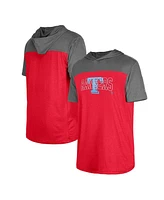 New Era Men's Red Texas Rangers Active Brushed Hoodie T-Shirt