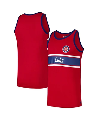 New Era Men's Red Chicago Cubs Jersey Ringer Tank Top