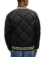 Scotch & Soda Men's Yrachie Color Block Quilted Varsity Bomber Jacket