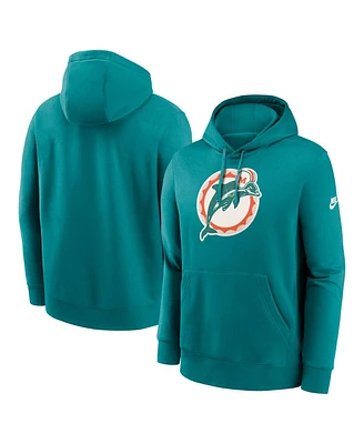 Nike Men's Aqua Miami Dolphins Big Tall Club Logo Pullover Hoodie