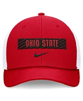 Nike Men's Scarlet/White Ohio State Buckeyes 2024 Sideline Trucker Adjustable Hat