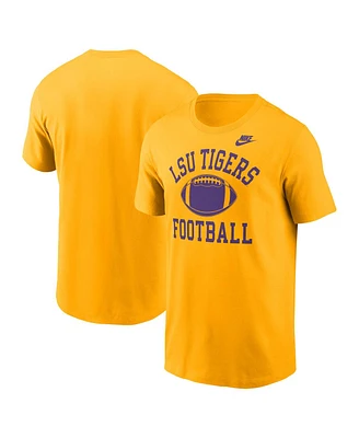 Nike Men's Gold Lsu Tigers Legacy Football Icon T-Shirt