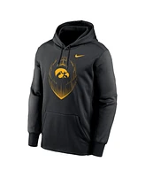 Nike Men's Black Iowa Hawkeyes Football Icon Performance Fleece Pullover Hoodie