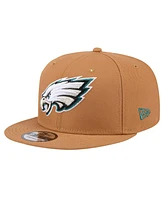 New Era Men's Tan Philadelphia Eagles Color Pack 9FIFTY Snapback Hat with Side Patch