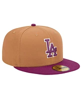 New Era Men's Brown/Purple Los Angeles Dodgers Two-Tone Color Pack 59FIFTY Fitted Hat