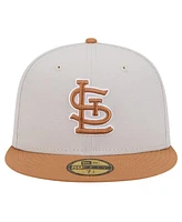 New Era Men's Khaki/Brown St. Louis Cardinals Two-Tone Color Pack 59FIFTY Fitted Hat