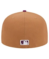 New Era Men's Brown/Purple Los Angeles Dodgers Two-Tone Color Pack 59FIFTY Fitted Hat