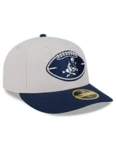 New Era Men's Stone/Navy Dallas Cowboys 2024 Sideline Historic Low Profile 59FIFTY Fitted Hat