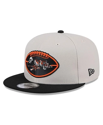 New Era Men's Stone/Black Cincinnati Bengals 2024 Sideline Historic 9FIFTY Snapback Hat