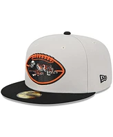 New Era Men's Stone/Black Cincinnati Bengals 2024 Sideline Historic 59FIFTY Fitted Hat