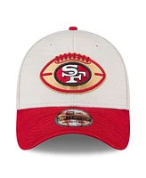 New Era Men's Stone/Scarlet San Francisco 49ers 2024 Sideline Historic 39THIRTY Flex Hat