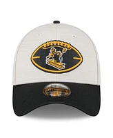 New Era Men's Stone/Black Pittsburgh Steelers 2024 Sideline Historic 39THIRTY Flex Hat