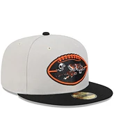 New Era Men's Stone/Black Cincinnati Bengals 2024 Sideline Historic 59FIFTY Fitted Hat