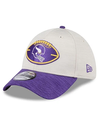 New Era Men's Stone/Purple Minnesota Vikings 2024 Sideline Historic 39THIRTY Flex Hat