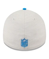 New Era Men's Stone/Blue Detroit Lions 2024 Sideline Historic 39THIRTY Flex Hat