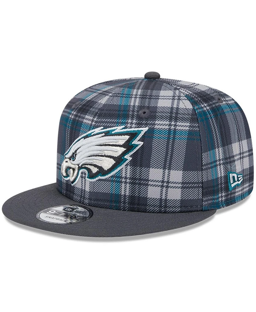 New Era Men's Gray Philadelphia Eagles 2024 Sideline Statement 9FIFTY Snapback Hat