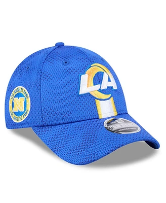 New Era Men's Royal Los Angeles Rams 2024 Sideline 9FORTY Stretch-Snap Hat