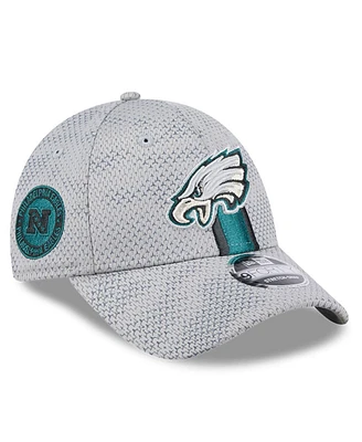 New Era Men's Gray Philadelphia Eagles 2024 Sideline 9FORTY Stretch-Snap Hat