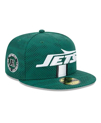 New Era Men's Green New York Jets 2024 Sideline 59FIFTY Fitted Hat