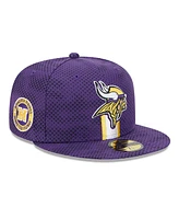 New Era Men's Purple Minnesota Vikings 2024 Sideline 59FIFTY Fitted Hat