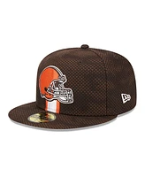 New Era Men's Brown Cleveland Browns 2024 Sideline 59FIFTY Fitted Hat