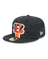 New Era Men's Black Cincinnati Bengals 2024 Sideline 59FIFTY Fitted Hat