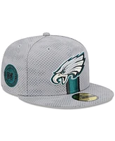 New Era Men's Gray Philadelphia Eagles 2024 Sideline 59FIFTY Fitted Hat