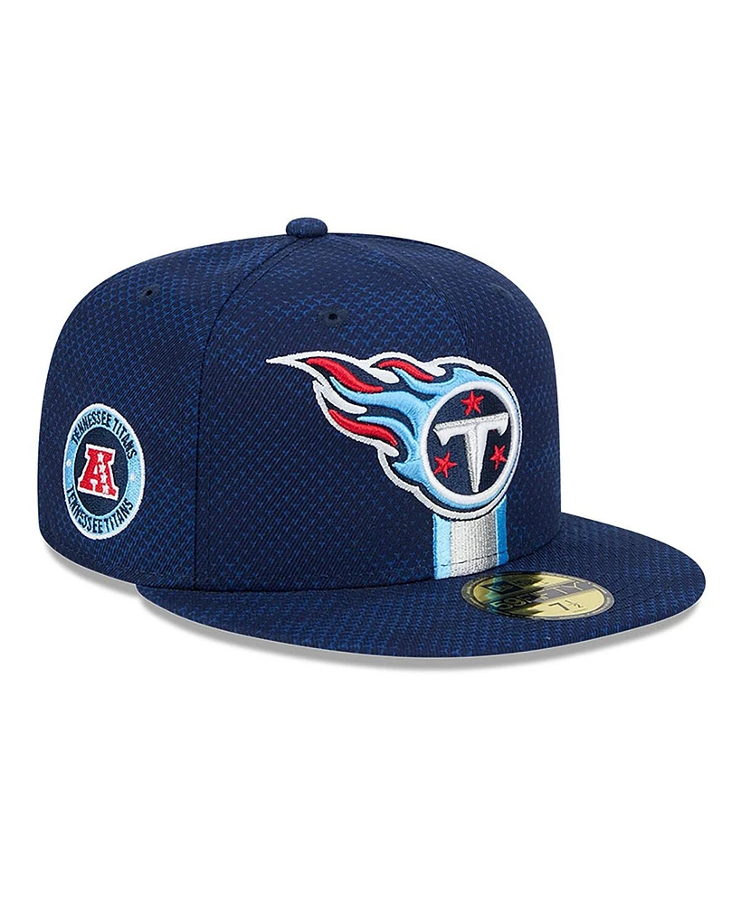 New Era Men's Navy Tennessee Titans 2024 Sideline 59FIFTY Fitted Hat