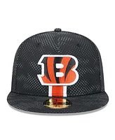 New Era Men's Black Cincinnati Bengals 2024 Sideline 59FIFTY Fitted Hat