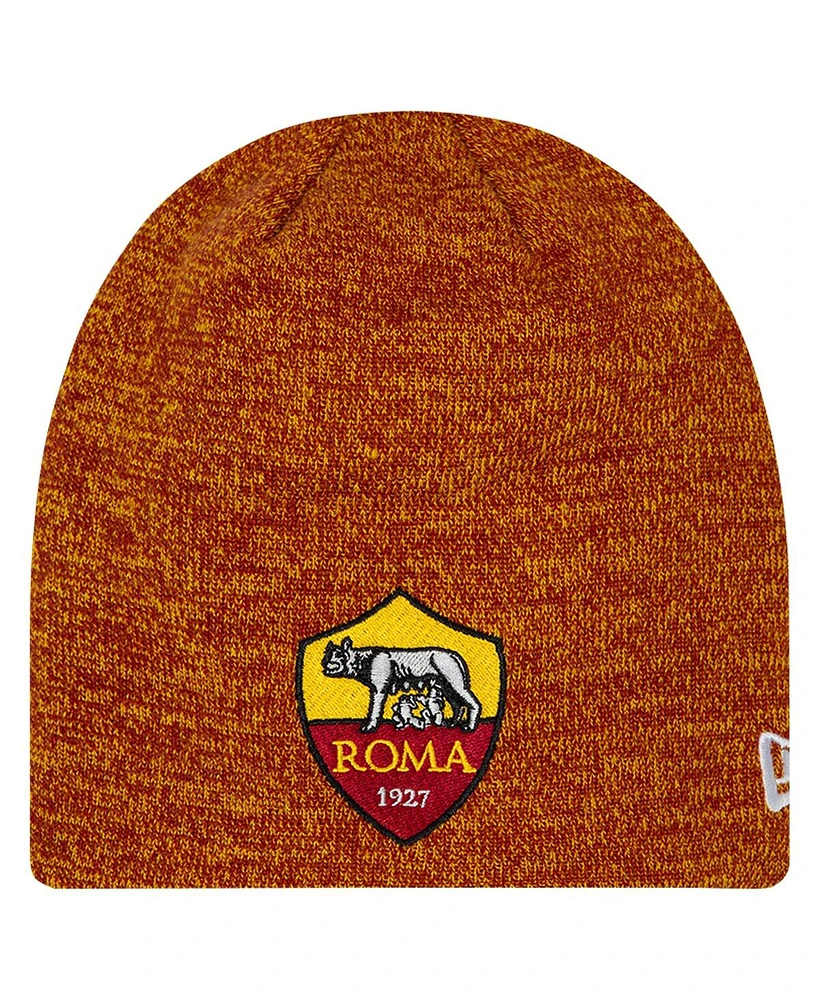 New Era Men's Red/Gold As Roma Skull Knit Beanie