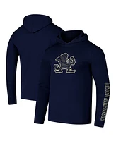 Colosseum Men's Navy Notre Dame Fighting Irish Color Pop Active Blend 2-Hit Long Sleeve Hooded T-Shirt