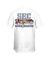 New World Graphics Men's White Sec Mascots T-Shirt