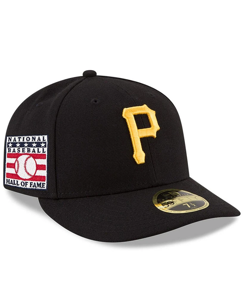 New Era Men's Black Pittsburgh Pirates National Baseball Hall of Fame Low Profile 59FIFTY Fitted Hat