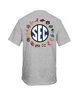 New World Graphics Men's Heather Gray Sec Circle Logo T-Shirt