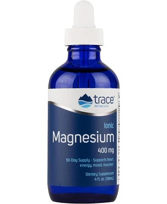 Trace Minerals Liquid Ionic Magnesium 400 mg | Helps Maintain Essential Body Functions | 4 fl oz (32 Servings)